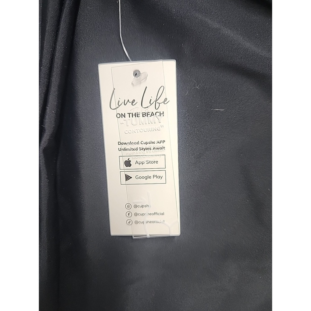 Live Life On The Beach Black Large One Piece Woman's Swimsuit - Size: L- Black - Picture 5 of 6